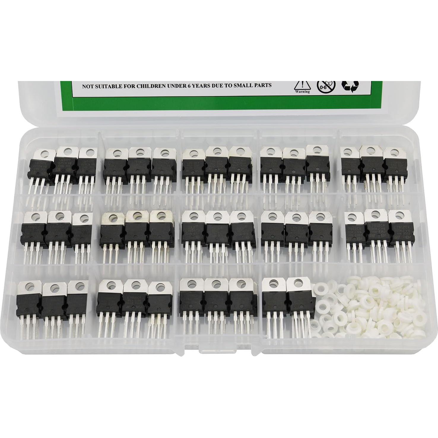 Kit de Surtido de Transistores Reguladores de Voltaje Raogoodcx 84 Pcs