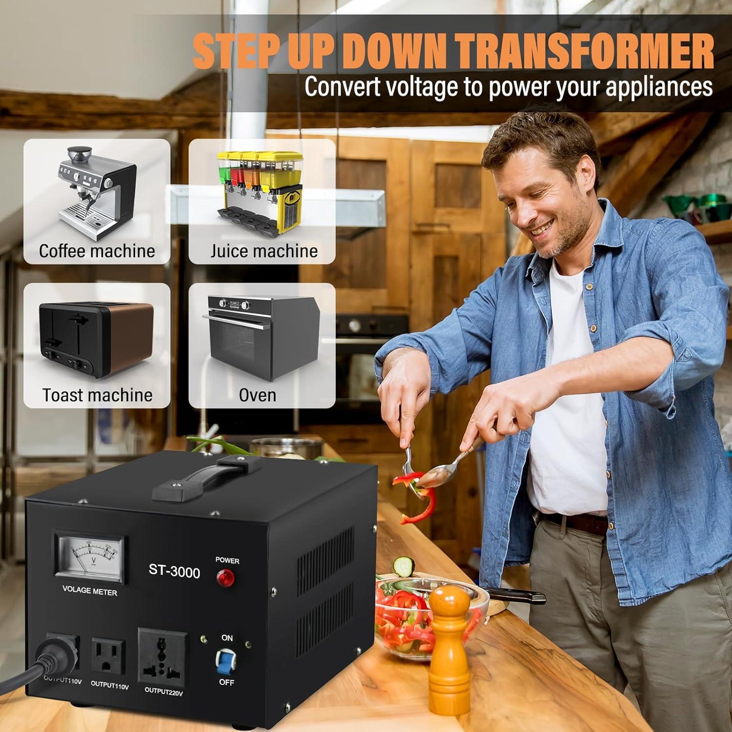 Convertidor Regulador de Voltaje YaeCCC ST-3000 110V/220V