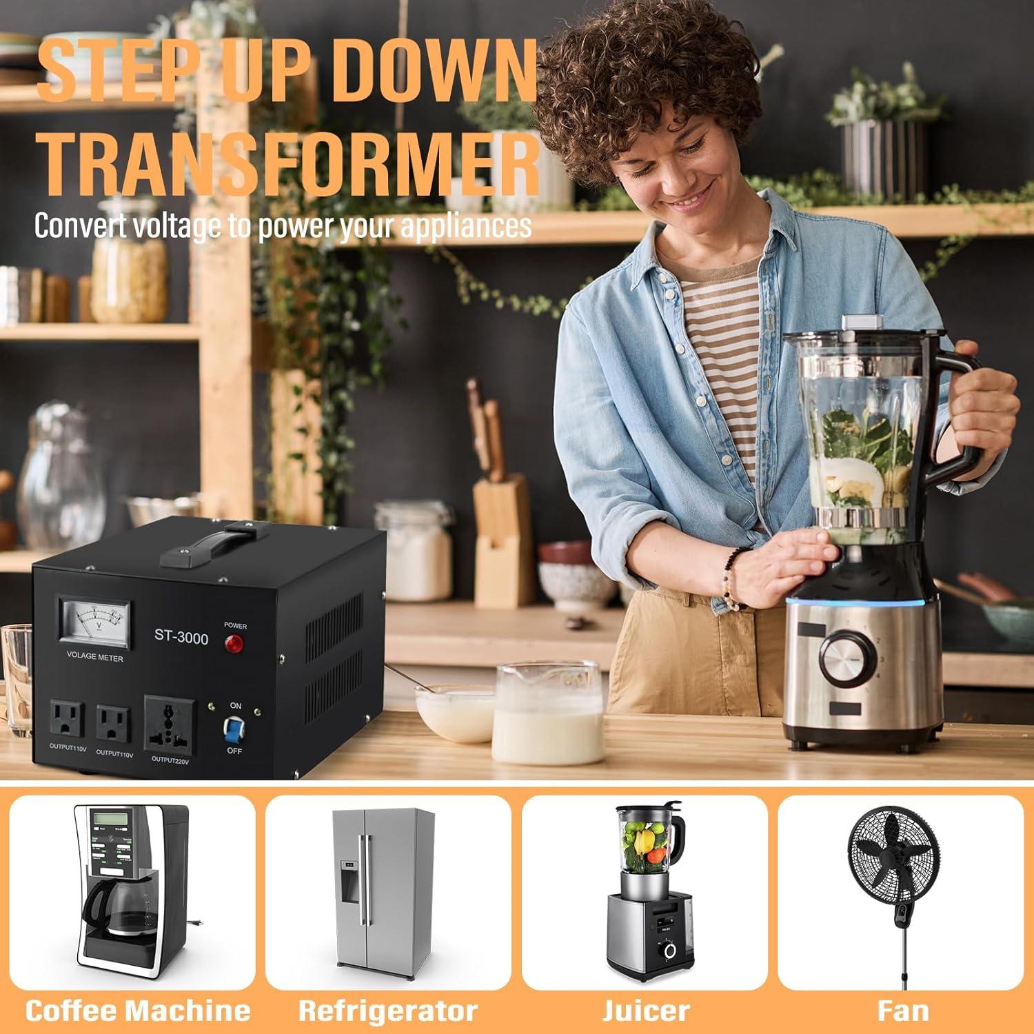 Convertidor Regulador de Voltaje YaeCCC ST-3000 110V/220V