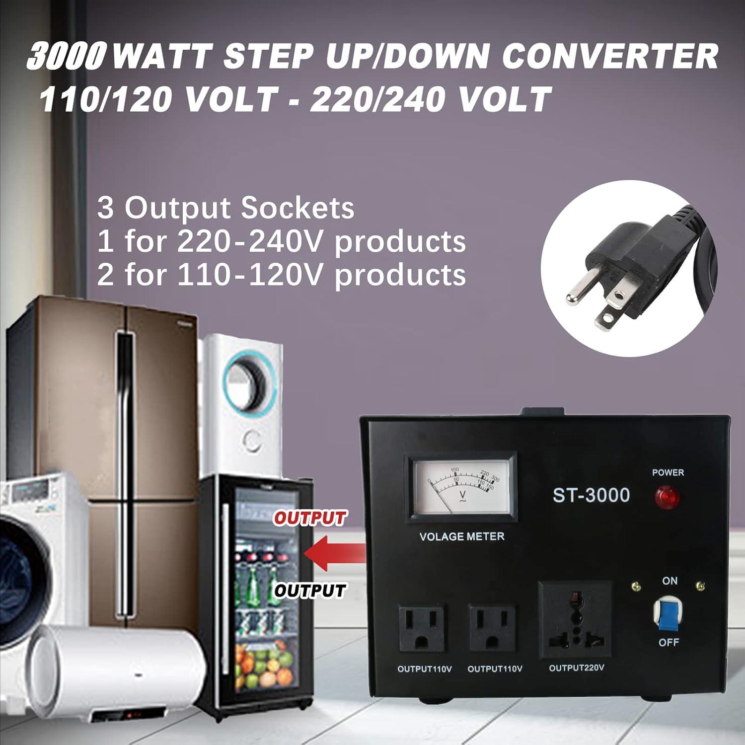 Convertidor Regulador de Voltaje YaeCCC ST-3000 110V/220V