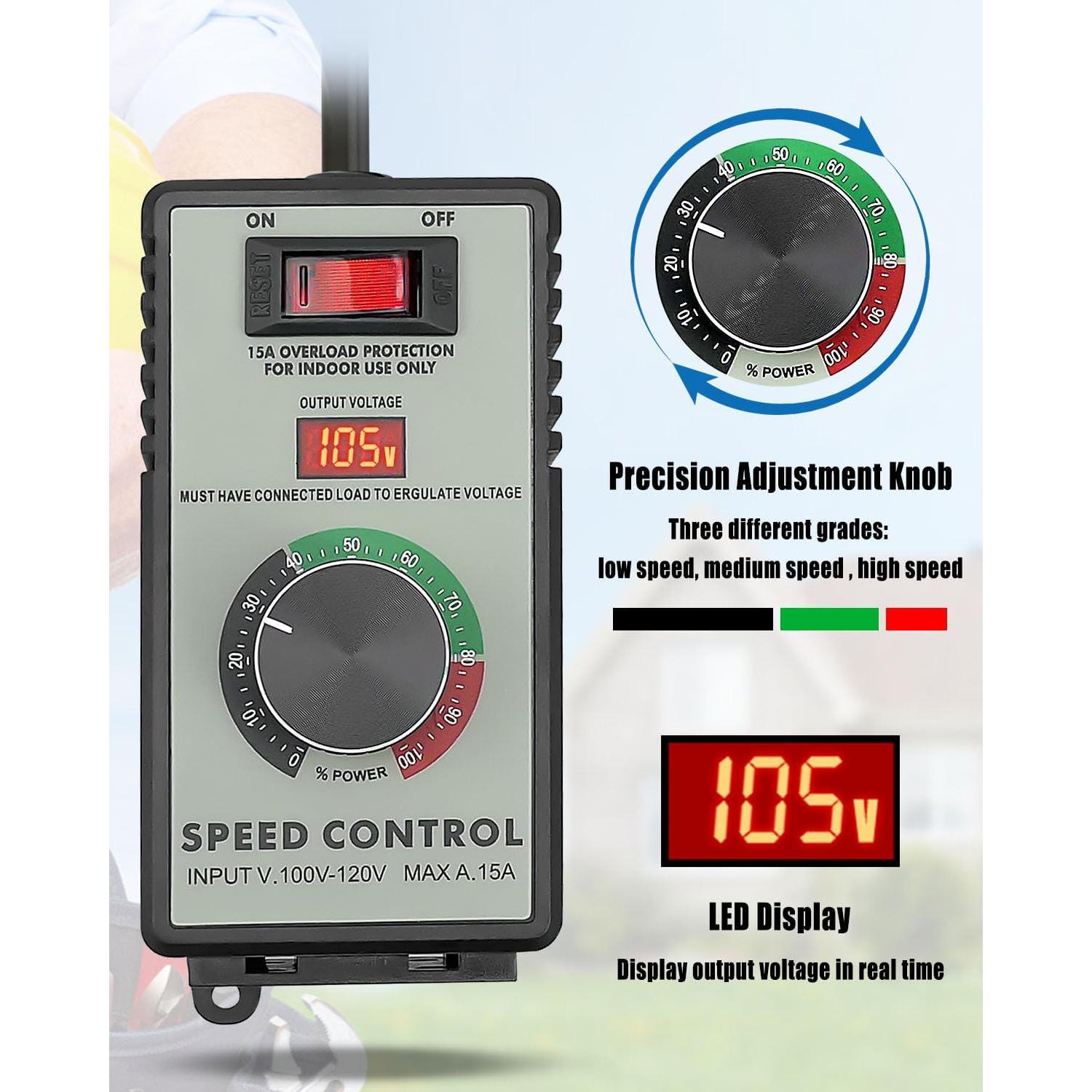 Controlador de Velocidad Variable Naviclass 120V 15A con LED