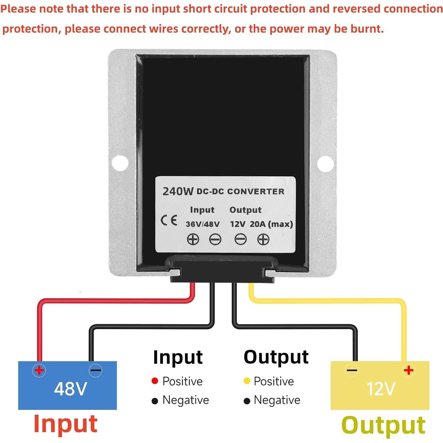 Convertidor reductor 36V/48V a 12V 20A 240W Acridine