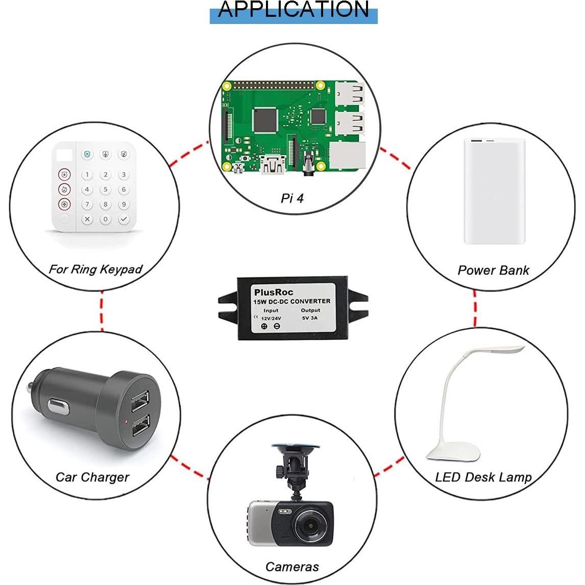 Convertidor Buck DC 8-35V a 5V 3A 15W DKARDU - 2 Pcs