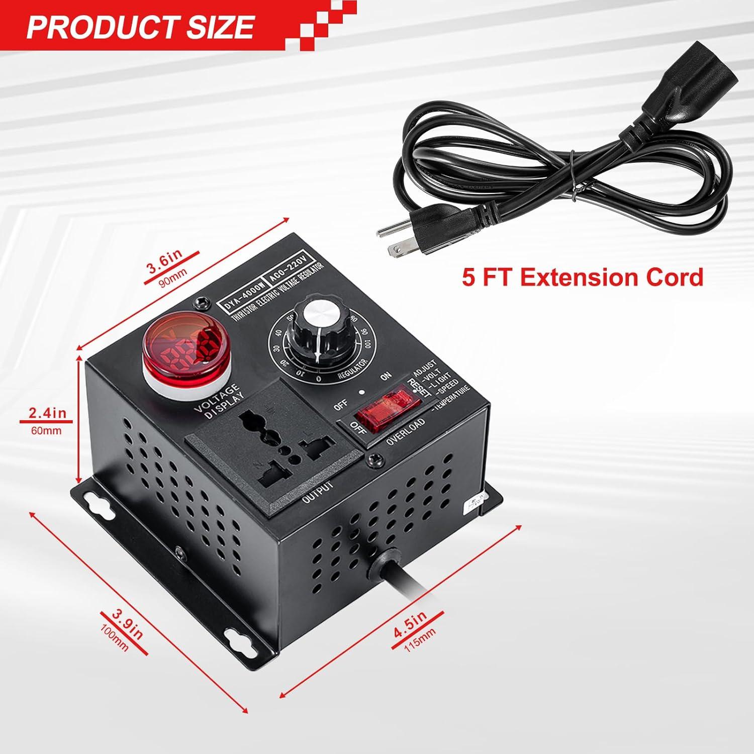 Controlador de Velocidad de Motor CA MicroTunk 4000W 15A