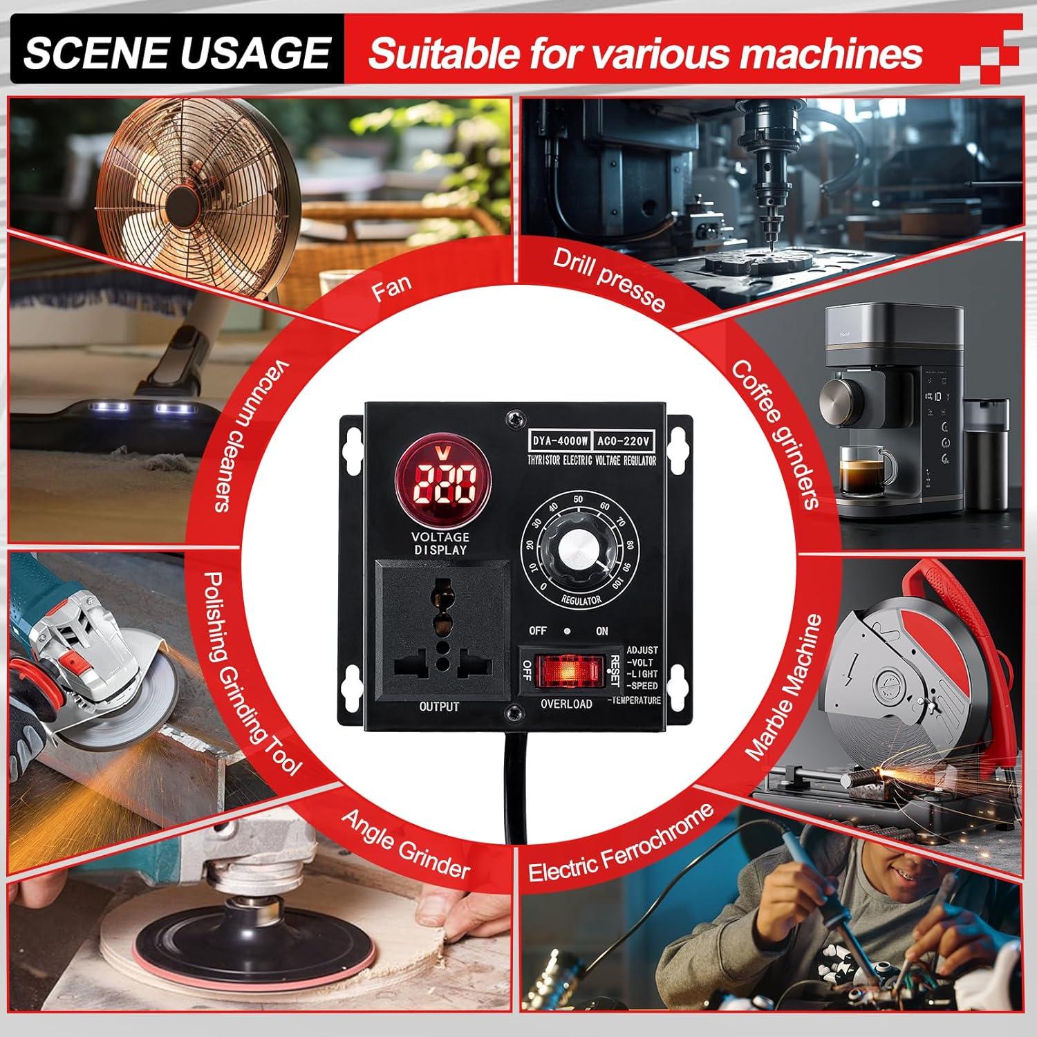 Controlador de Velocidad de Motor CA MicroTunk 4000W 15A