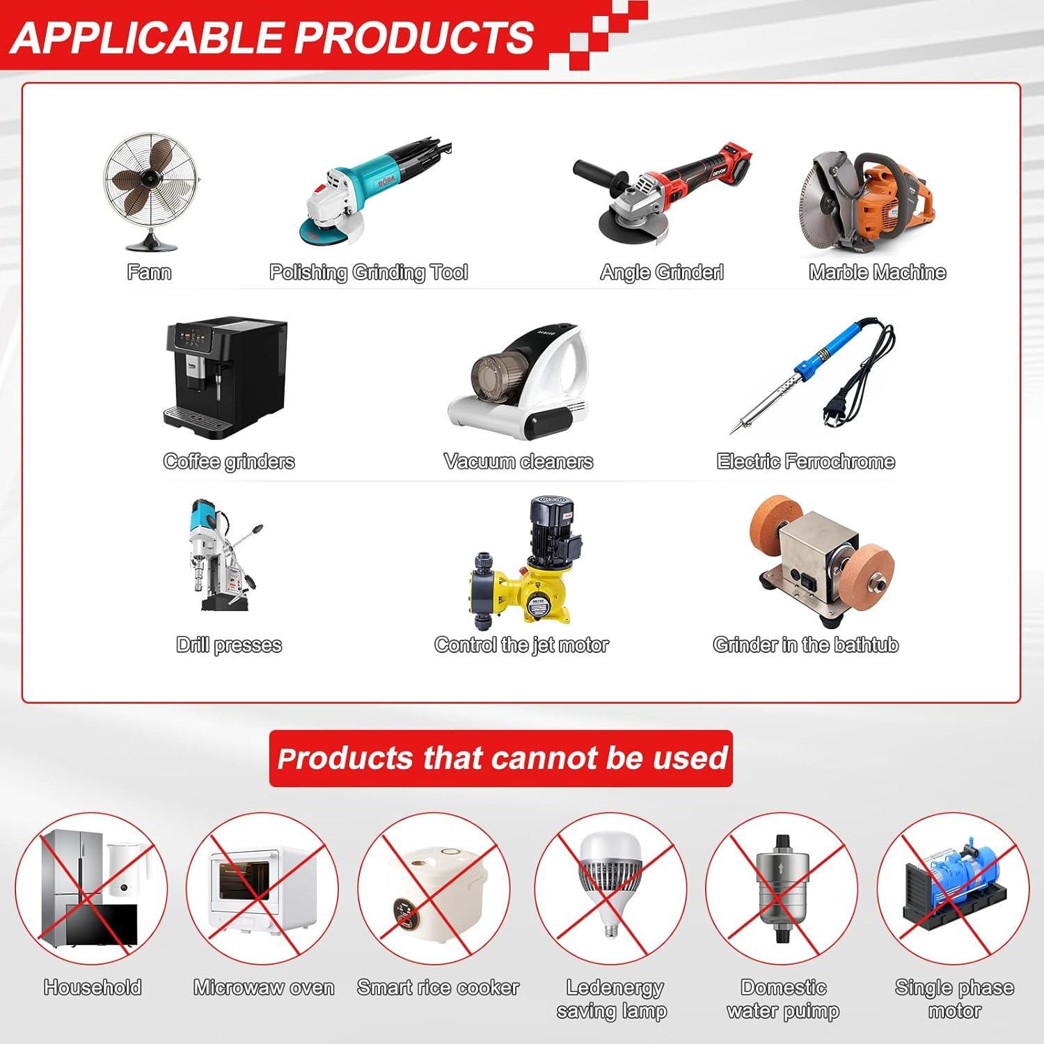 Controlador de Velocidad de Motor CA MicroTunk 4000W 15A