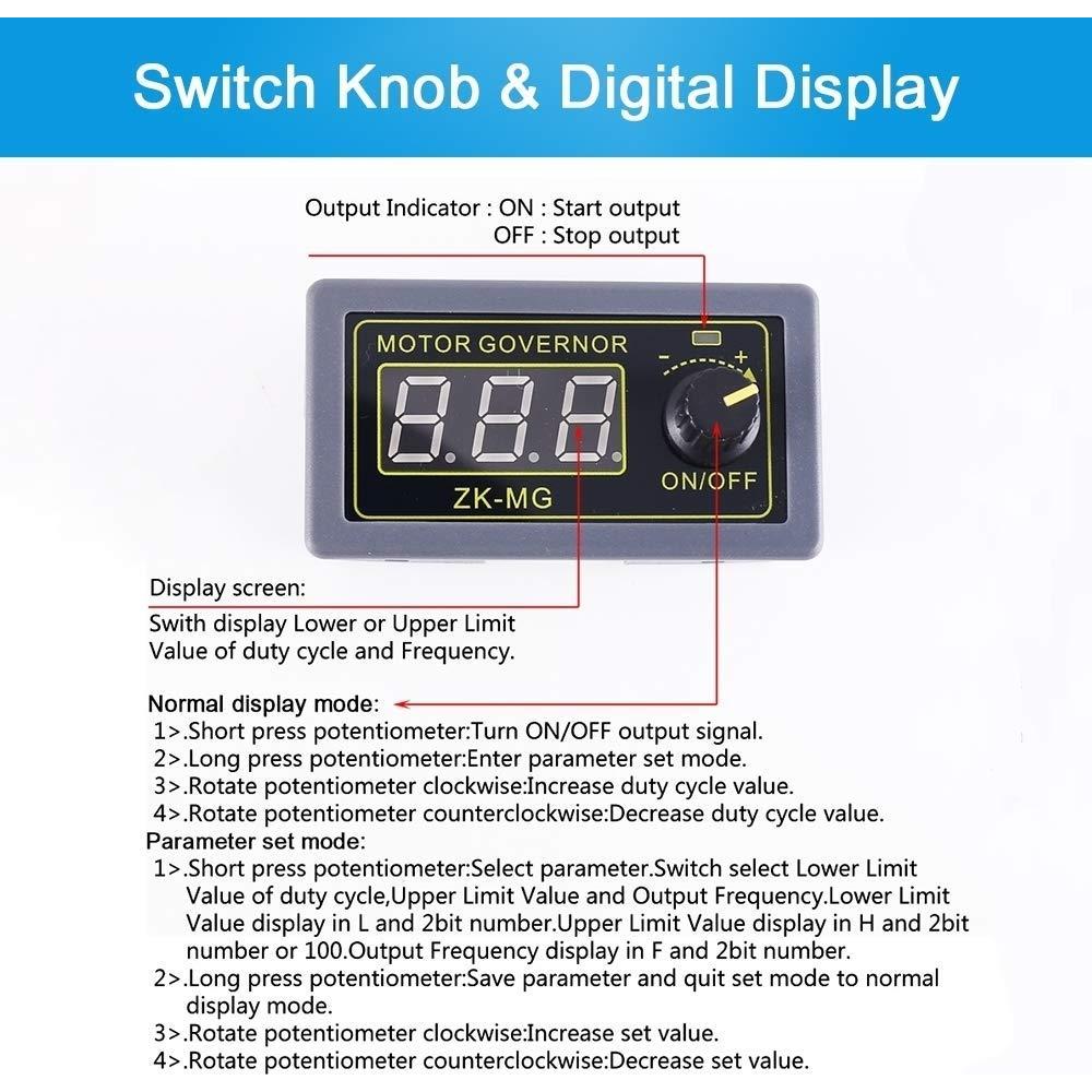 Controlador de Motor PWM PEMENOL DC 5V-24V 5A 150W Ajustable