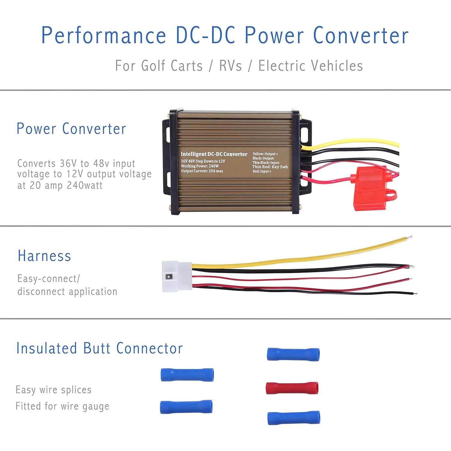 Regulador de Voltaje Pro Chaser 20A 240W 36V a 12V
