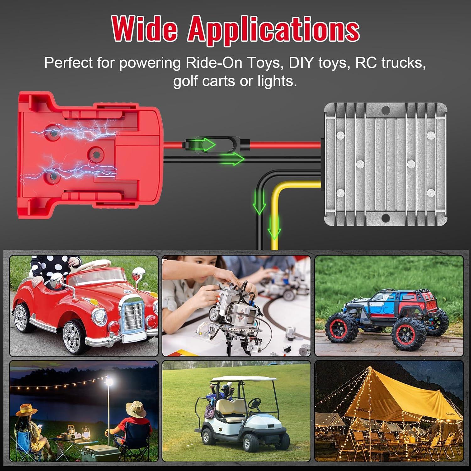 Convertidor de Voltaje Azocek 18V a 12V 20A con Fusible