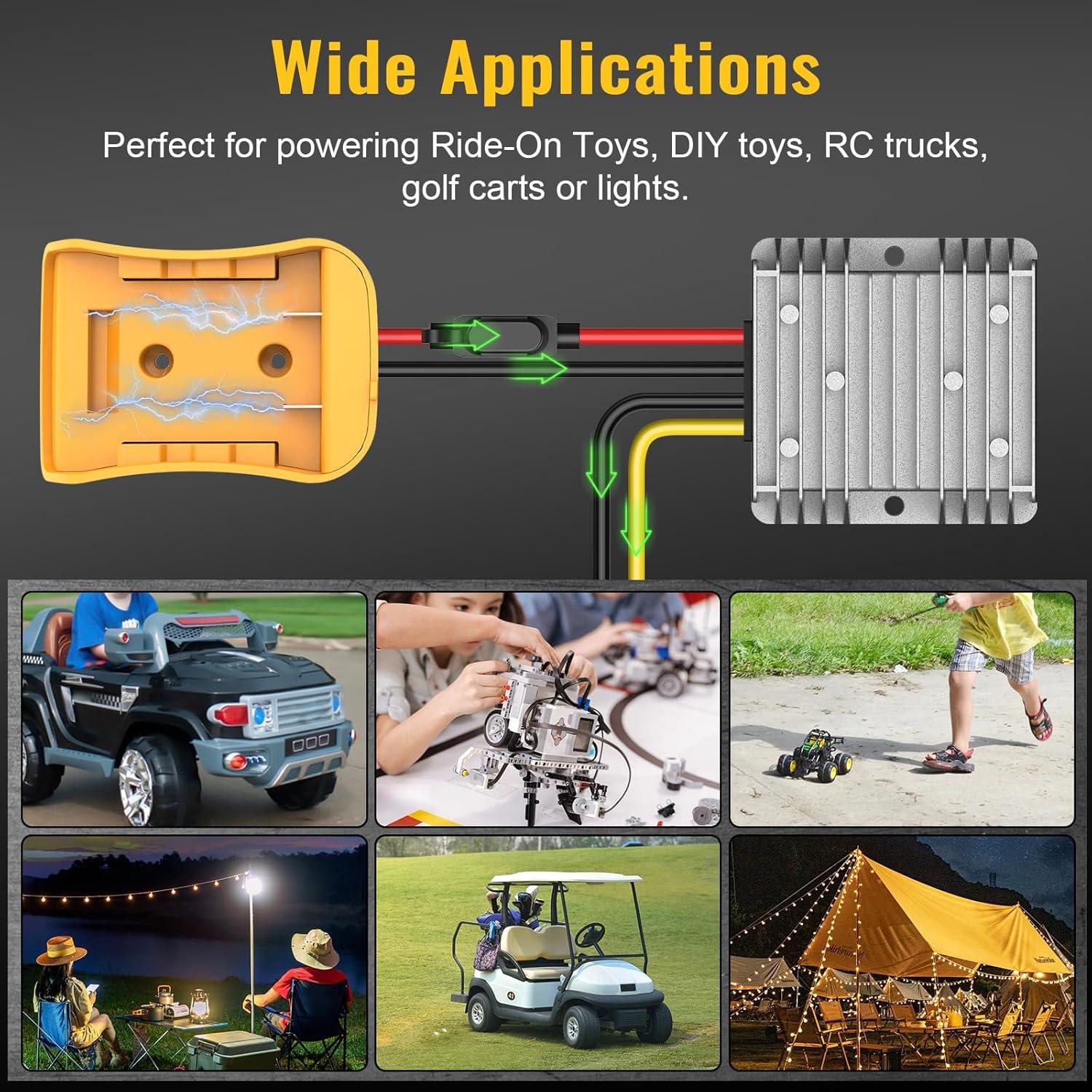 Convertidor de Voltaje 20V a 12V 20A Azocek - Adaptador Batería
