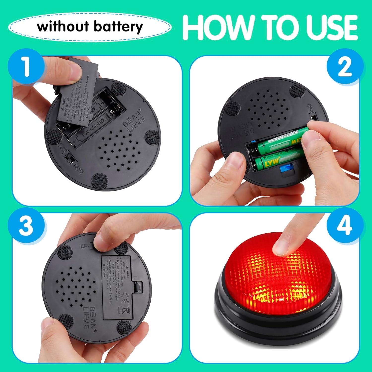 Juego de 6 Zumbadores BEAN LIEVE con Sonido y Luz - Aula