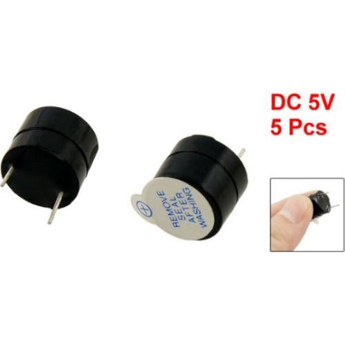 Zumbador Electrónico uxcell 12mm DC 5V 5 Piezas Sonido Continuo