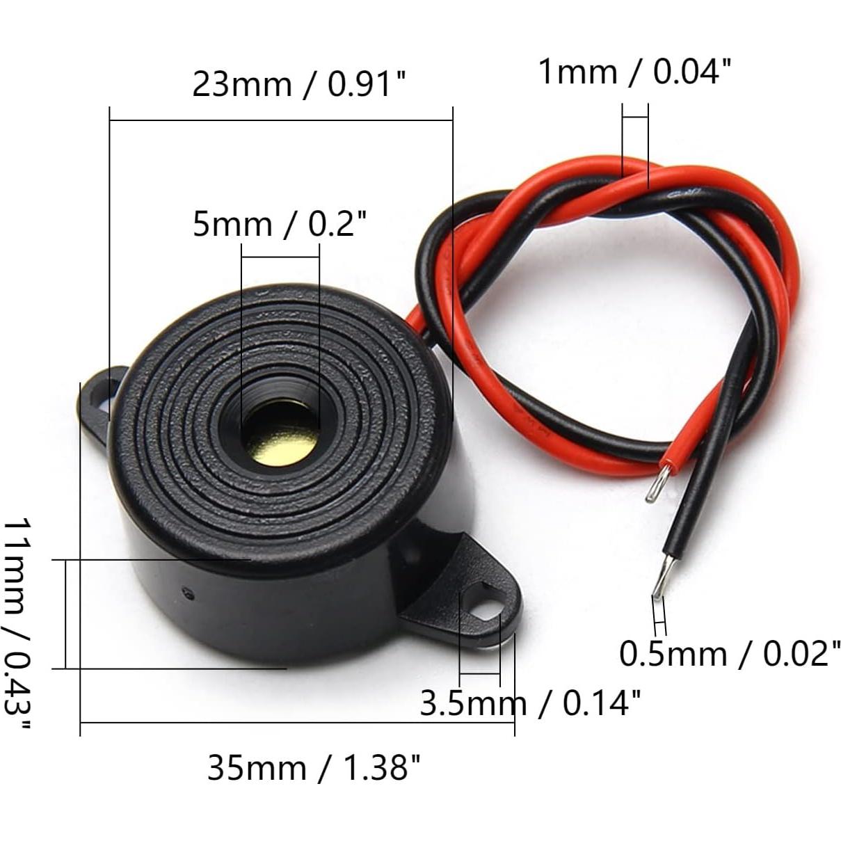 Zumbador Electrónico Fielect 12V 90dB Sonido Continuo