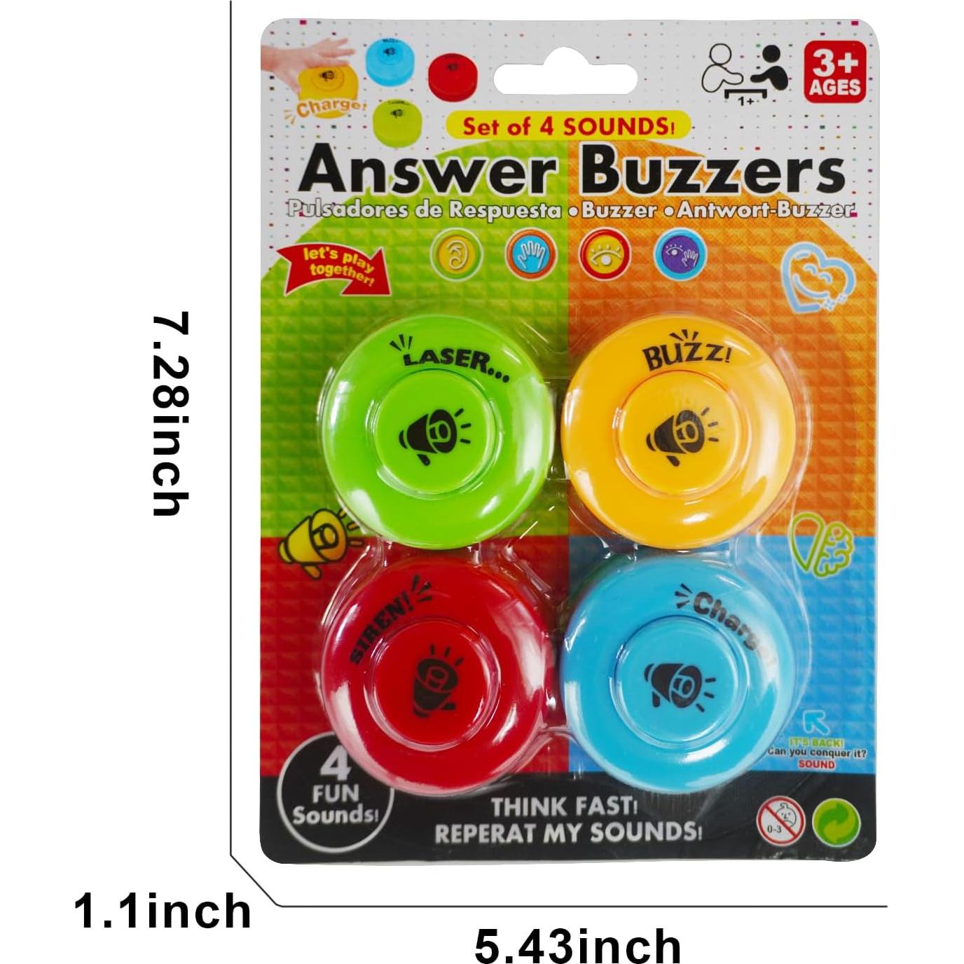 Juego de 4 Timbres de Respuesta Gelabur para Aula y Juegos