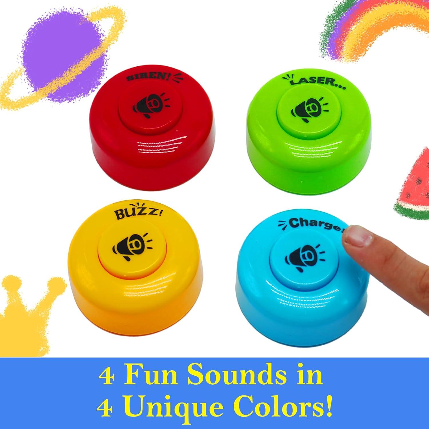 Juego de 4 Timbres de Respuesta Gelabur para Aula y Juegos