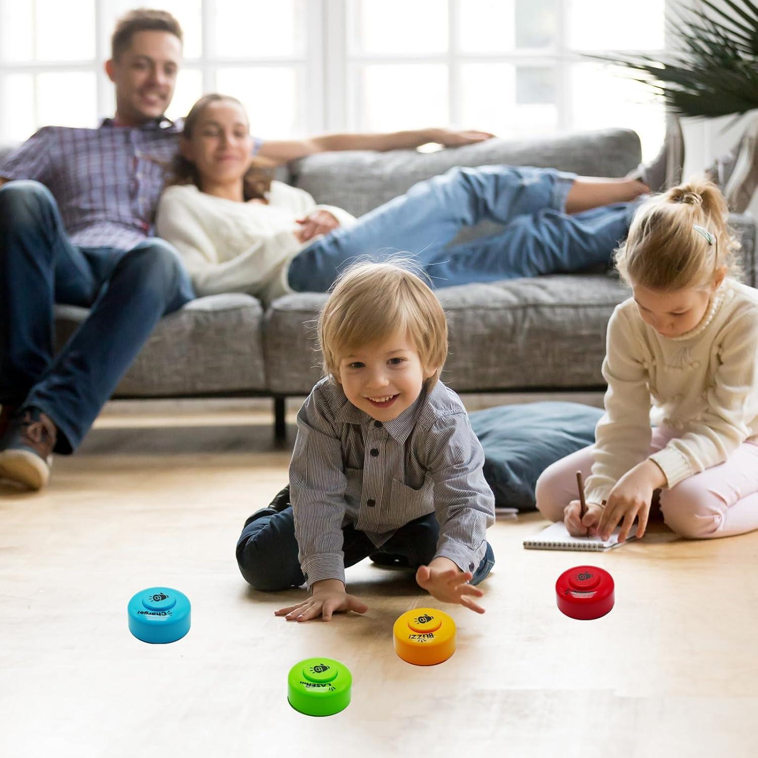 Juego de 4 Timbres de Respuesta Gelabur para Aula y Juegos