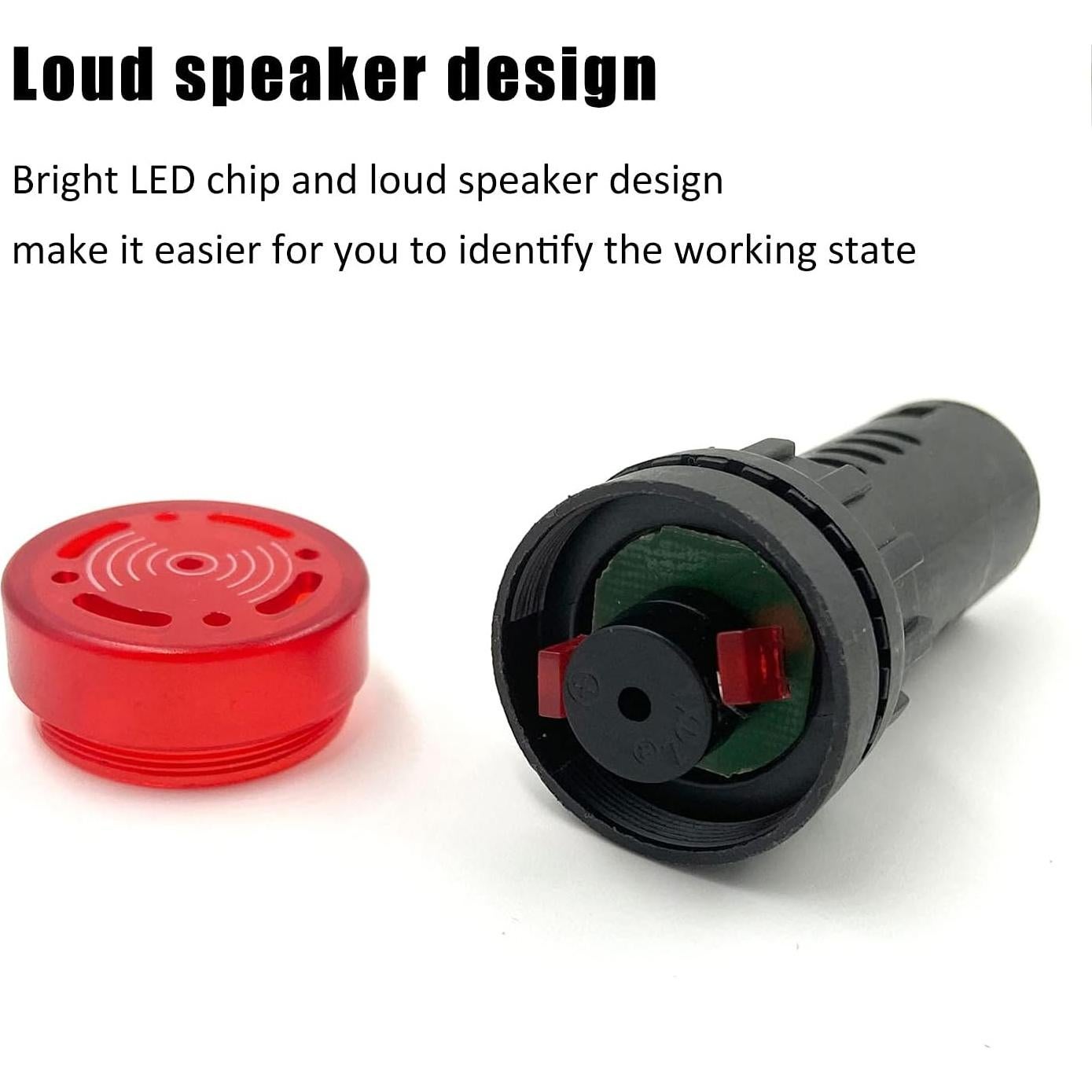 Luz Indicadora LED RuoFeng AD16-22SM 24V Intermitente 3Pcs