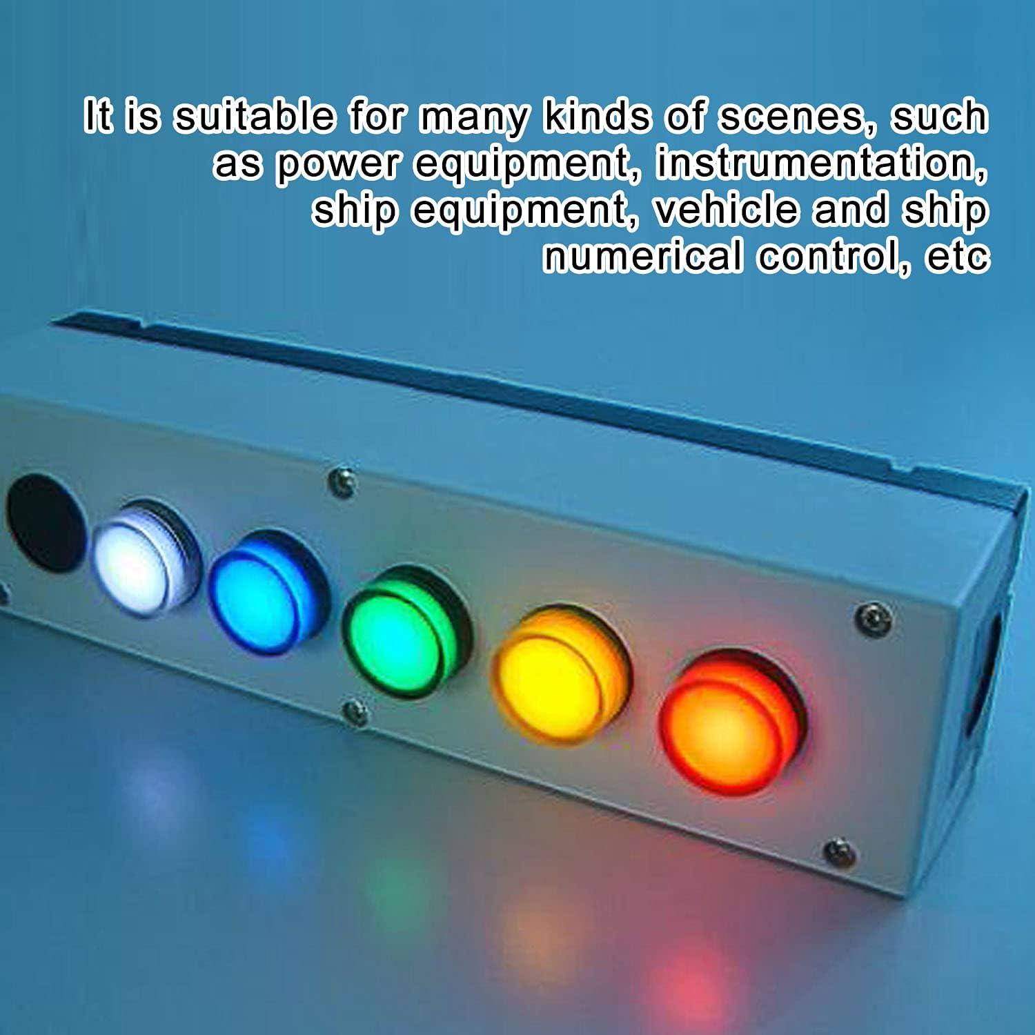 Luz Indicadora LED RuoFeng AD16-22SM 24V Intermitente 3Pcs