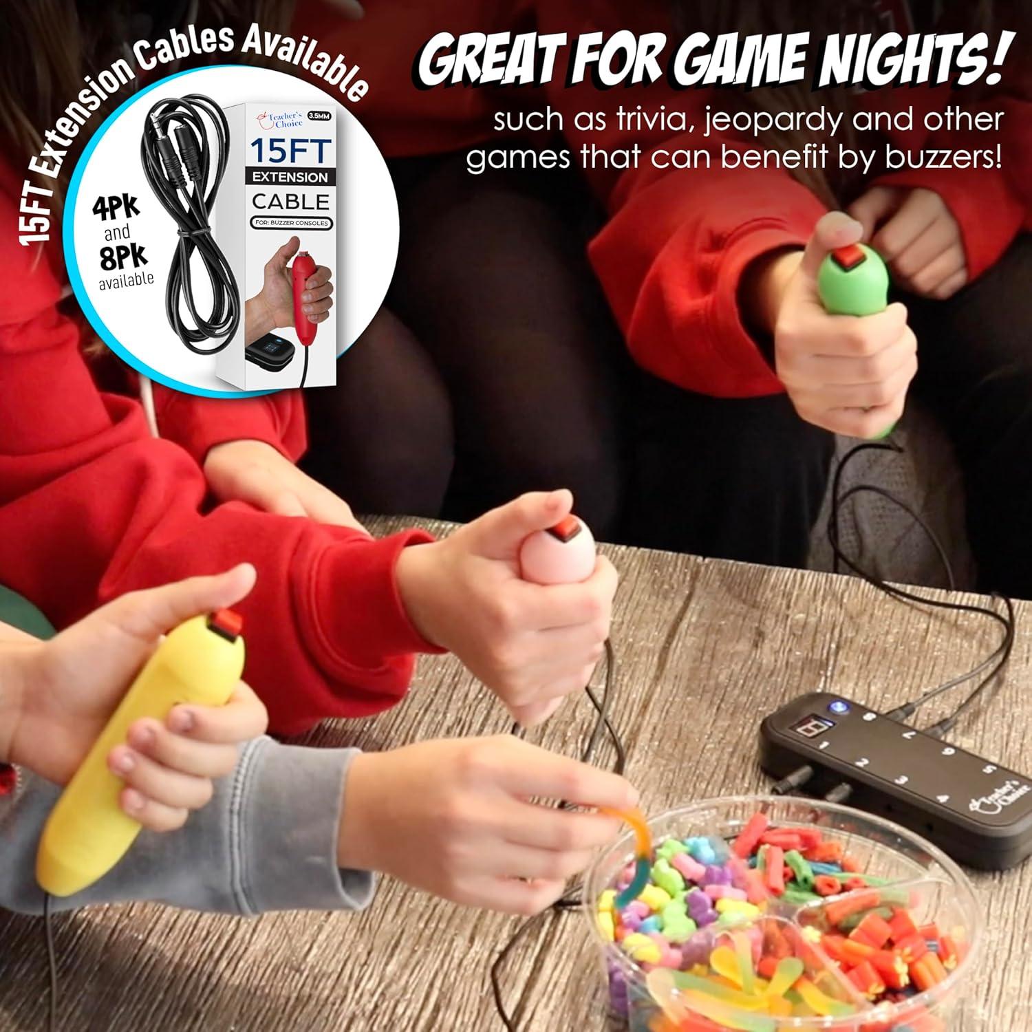 Sistema de Juego Portátil Teacher's Choice con 8 Buzzers LED