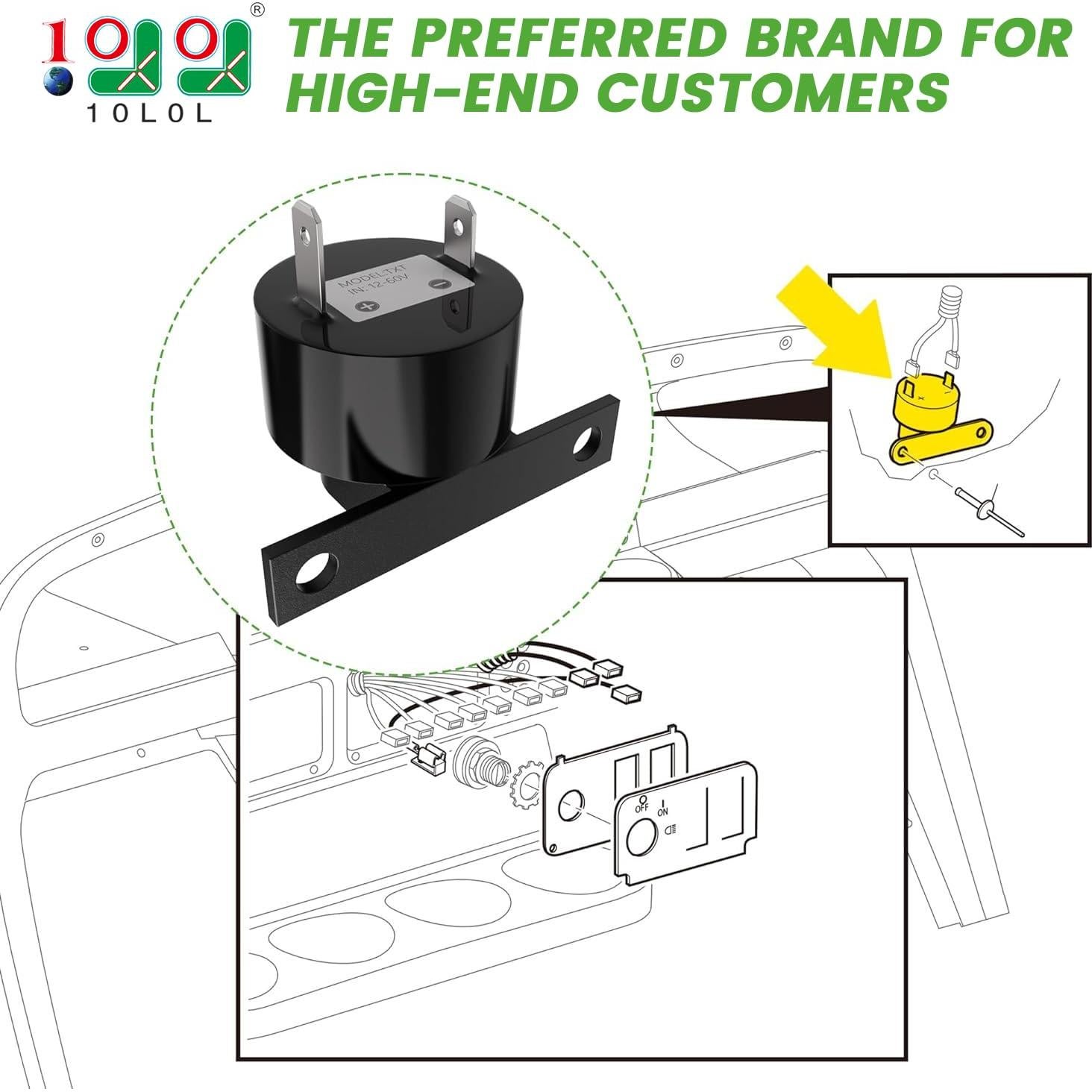 Zumbador de Reversa 10L0L para Carro de Golf EZGO 1996-2008