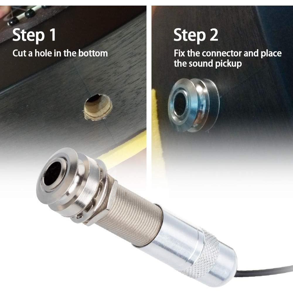 Captador Piezo Autoadhesivo PAGOW 3 en 1 para Guitarra y Más