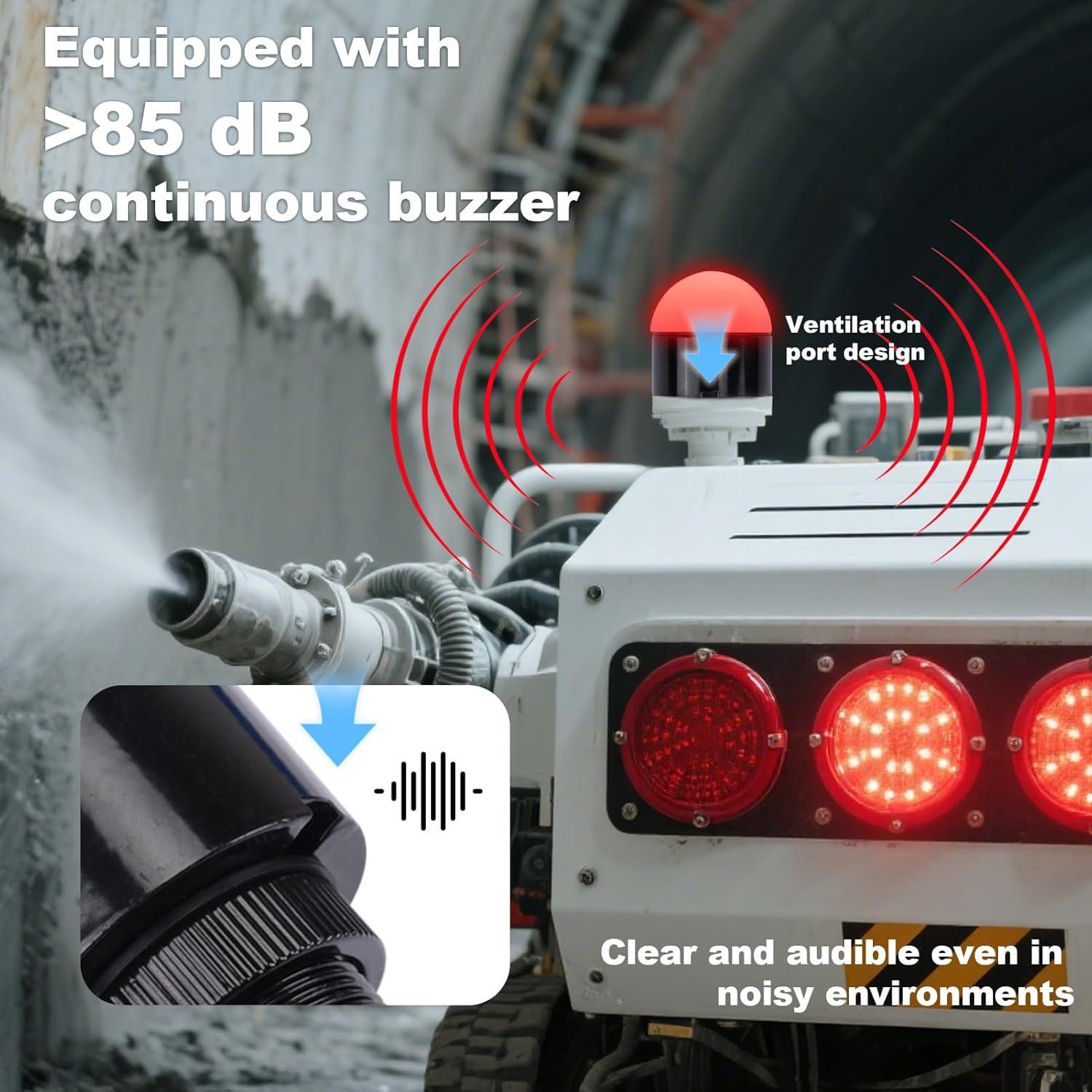 Luz de Advertencia LED 12V Enshute con Zumbador 3 Colores