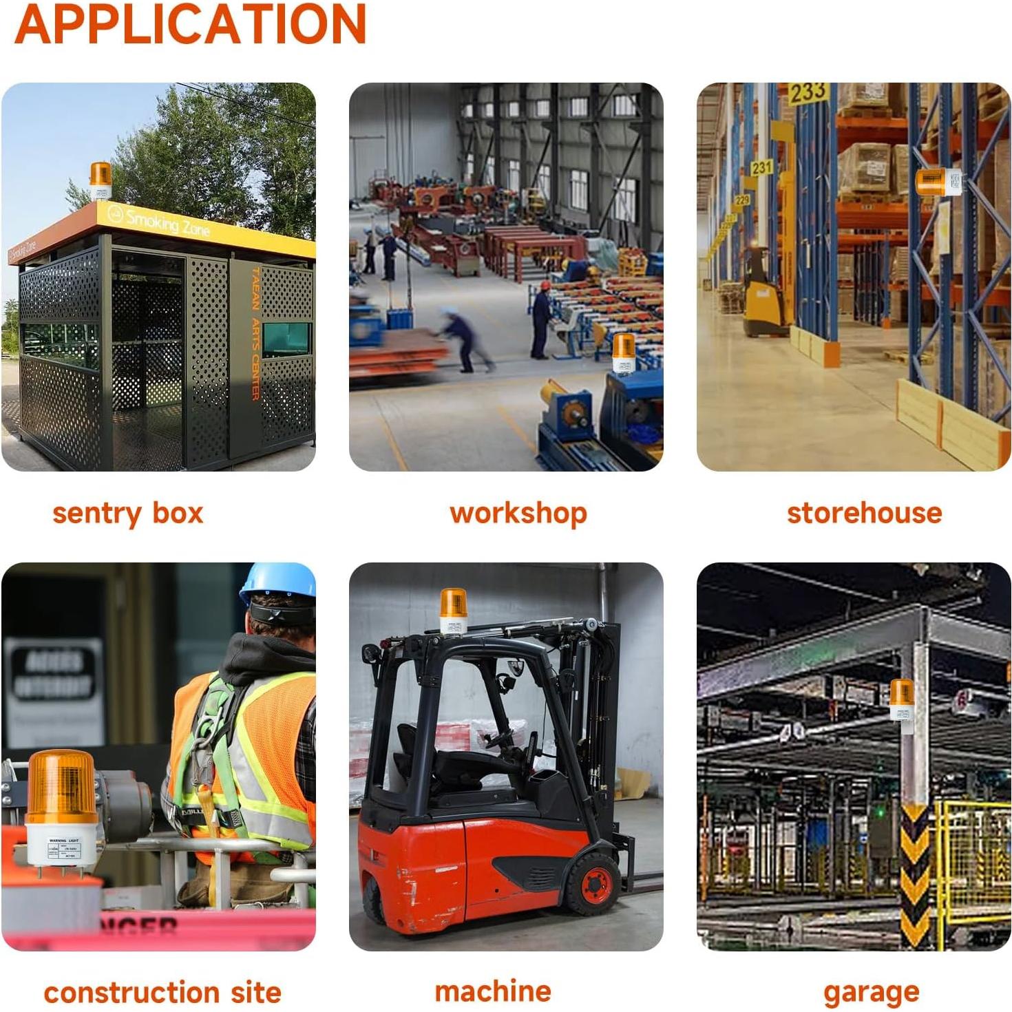 Luz Estroboscópica LED Verde 110V con Sirena 90dB - SLB-5103J