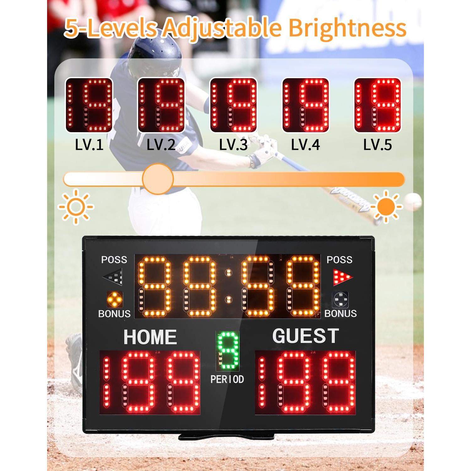 Marcador Digital Portátil GAN XIN A30B11 para Baloncesto 57.9x34.8cm