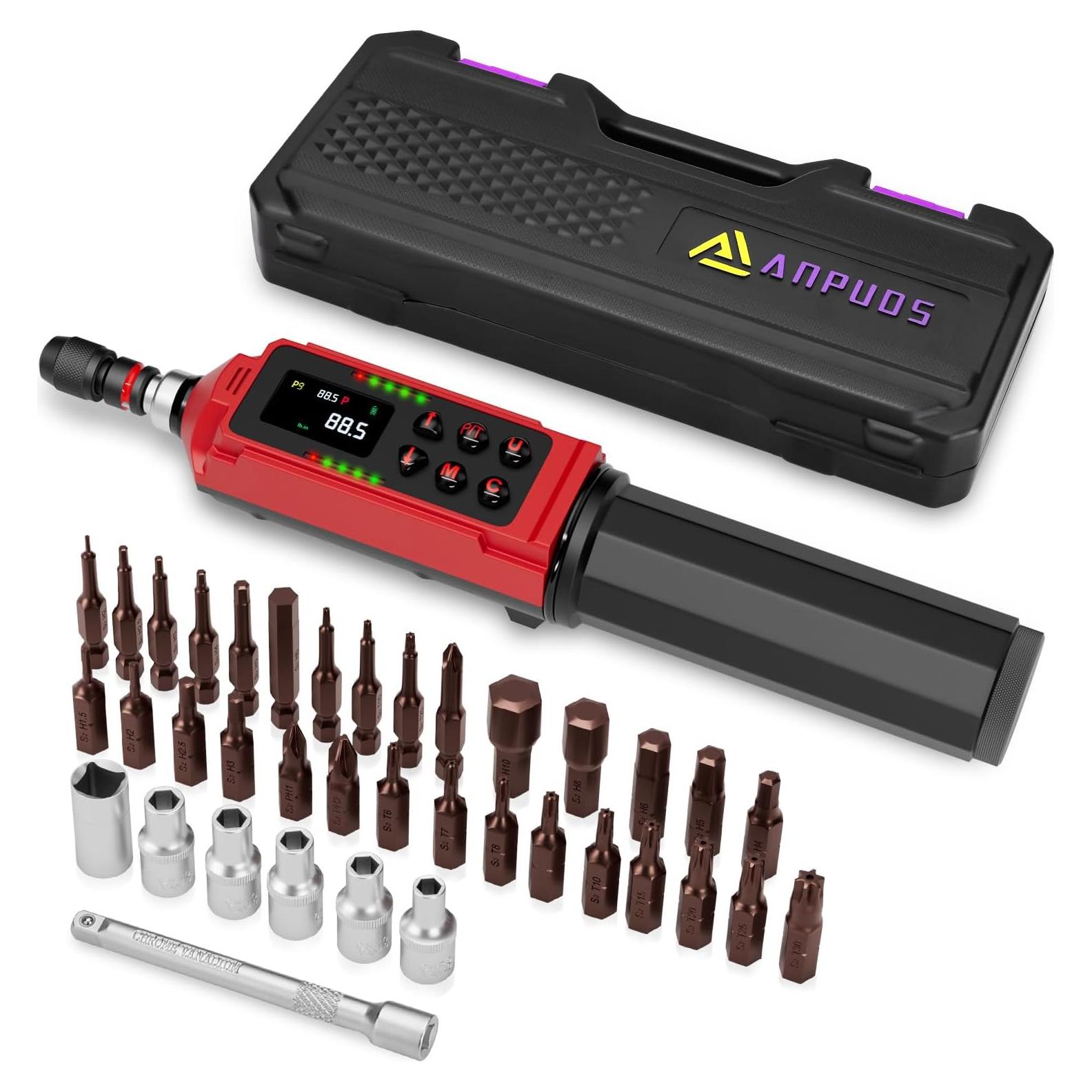 Destornillador de Par Digital ANPUDS 0.15-10Nm 42PCS