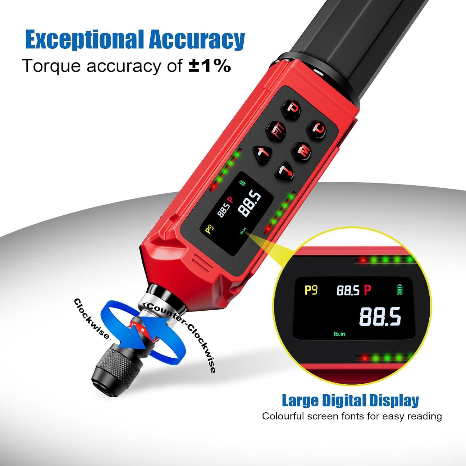 Destornillador de Par Digital ANPUDS 0.15-10Nm 42PCS