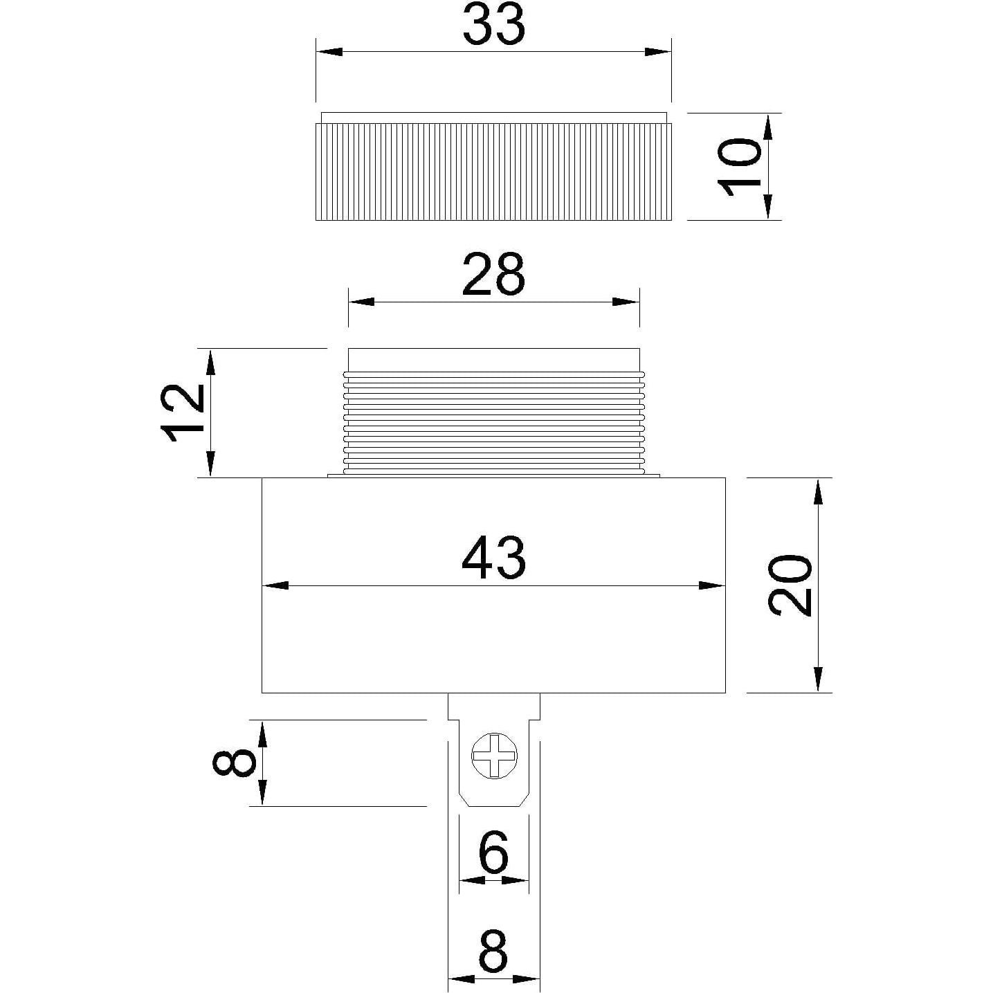 Buzzer Piezoeléctrico Mesan 95 dB Tono Pulsante IP54 220VAC