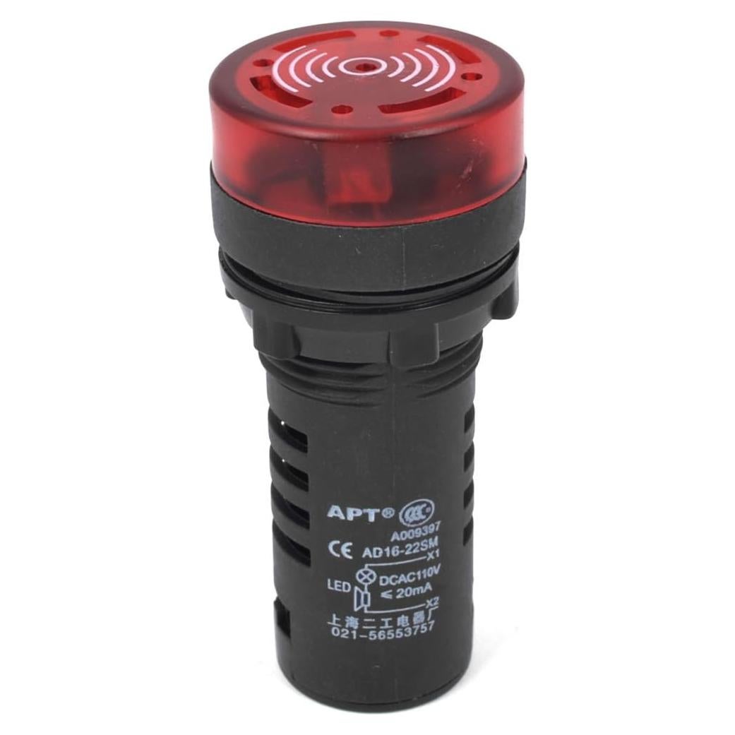 Buzzer Flash uxcell 110V 20mA Luz Indicadora 80dB