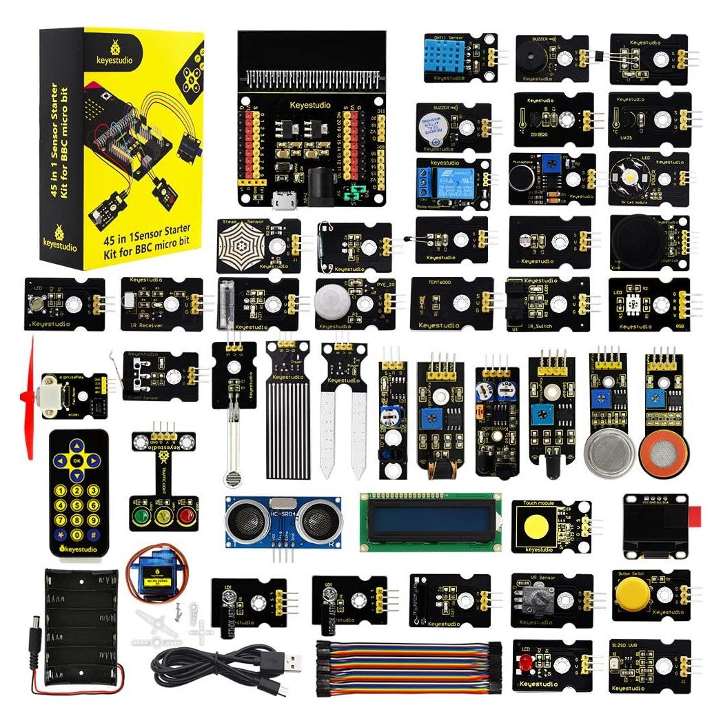 Kit de Inicio 45 Sensores Keyestudio para Micro:bit V2.2