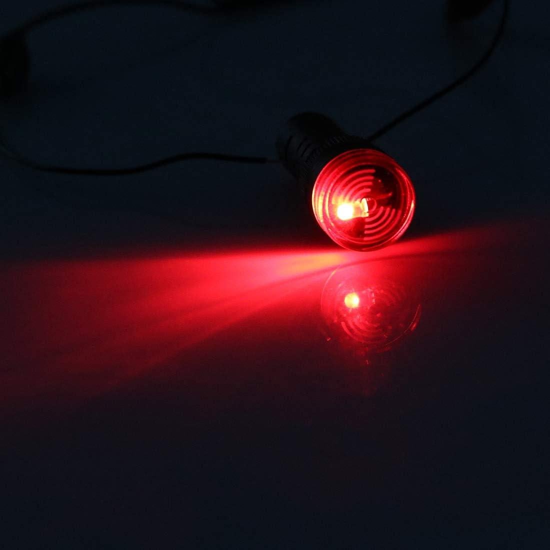 Luz Indicadora LED Roja con Buzzer uxcell 24V 16mm Panel