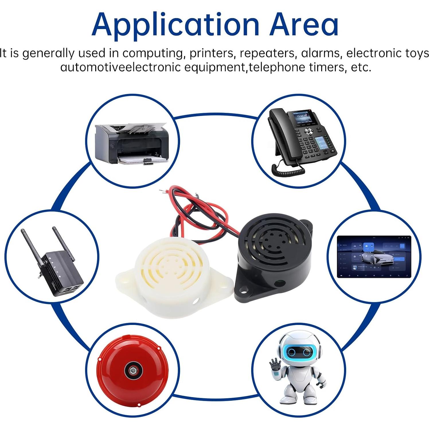 10 Zumbadores Piezoeléctricos Activos DiGiYes SFM-27 95dB