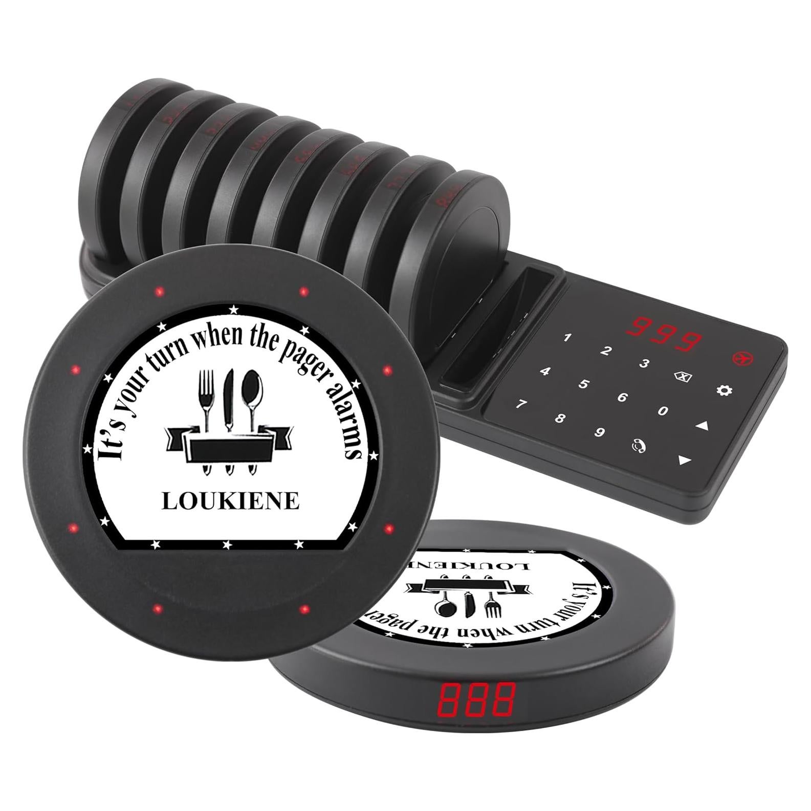 Sistema de Pagers Inalámbricos LOUIKENE 10 Pagers 300m