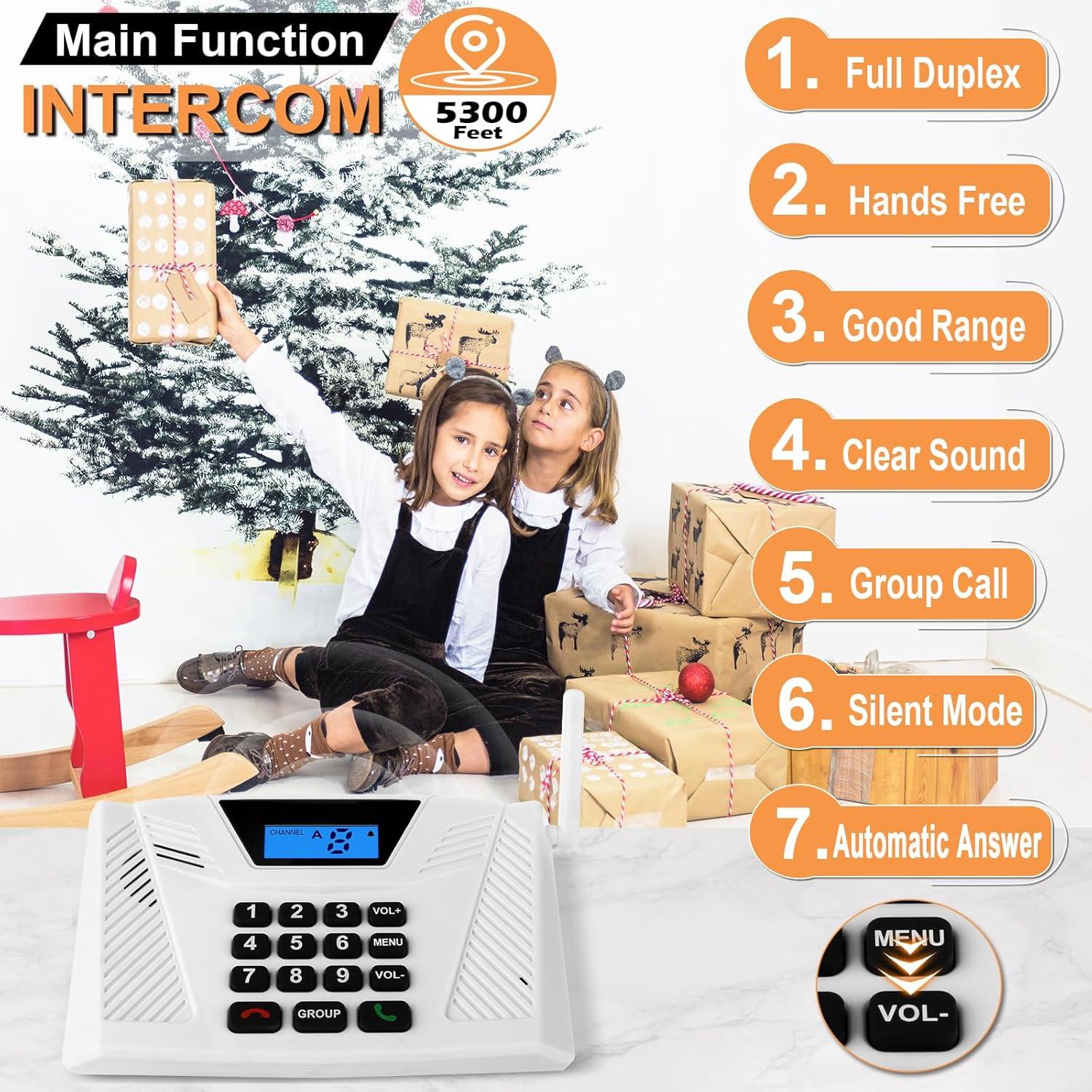 Intercomunicador Inalámbrico Manos Libres SANZUCO F60 - 4 Paquete