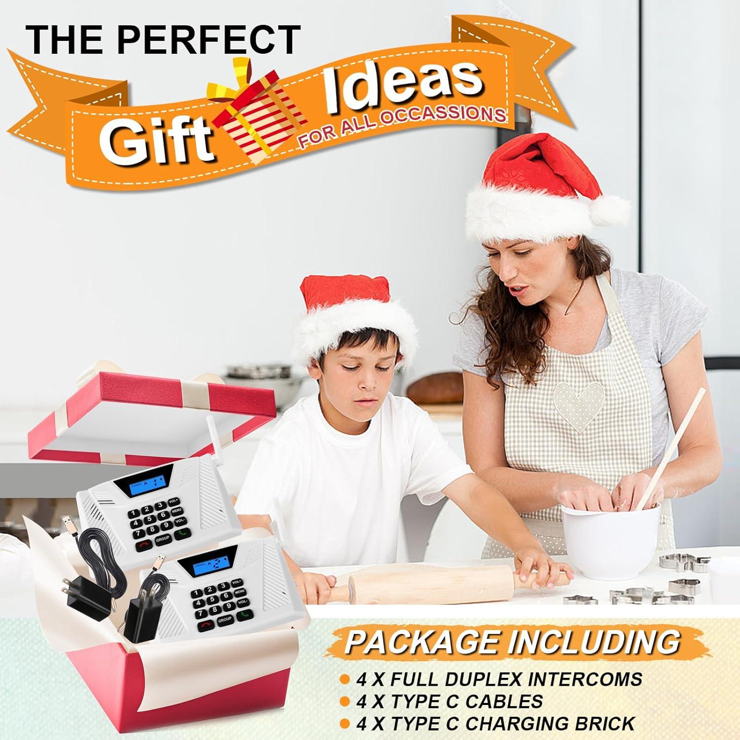 Intercomunicador Inalámbrico Manos Libres SANZUCO F60 - 4 Paquete