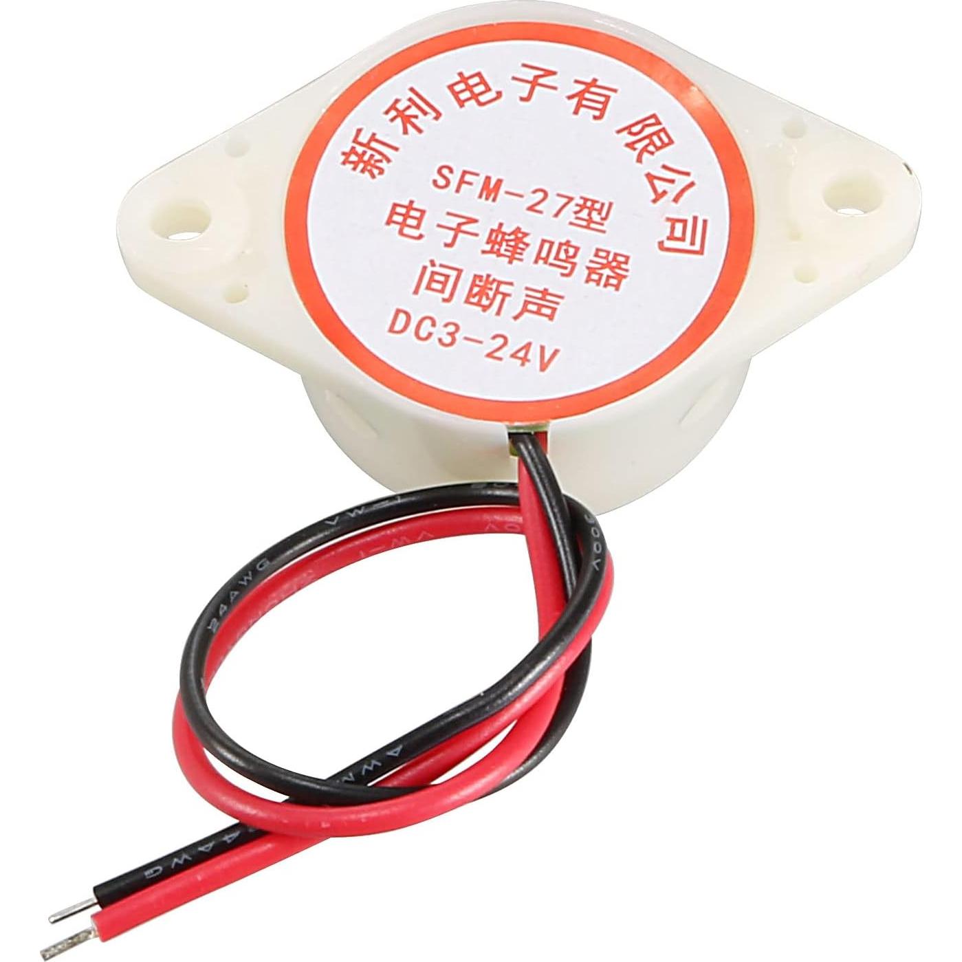 Zumbador Piezoeléctrico uxcell HYT-3015B 80dB DC 3-24V 2pcs