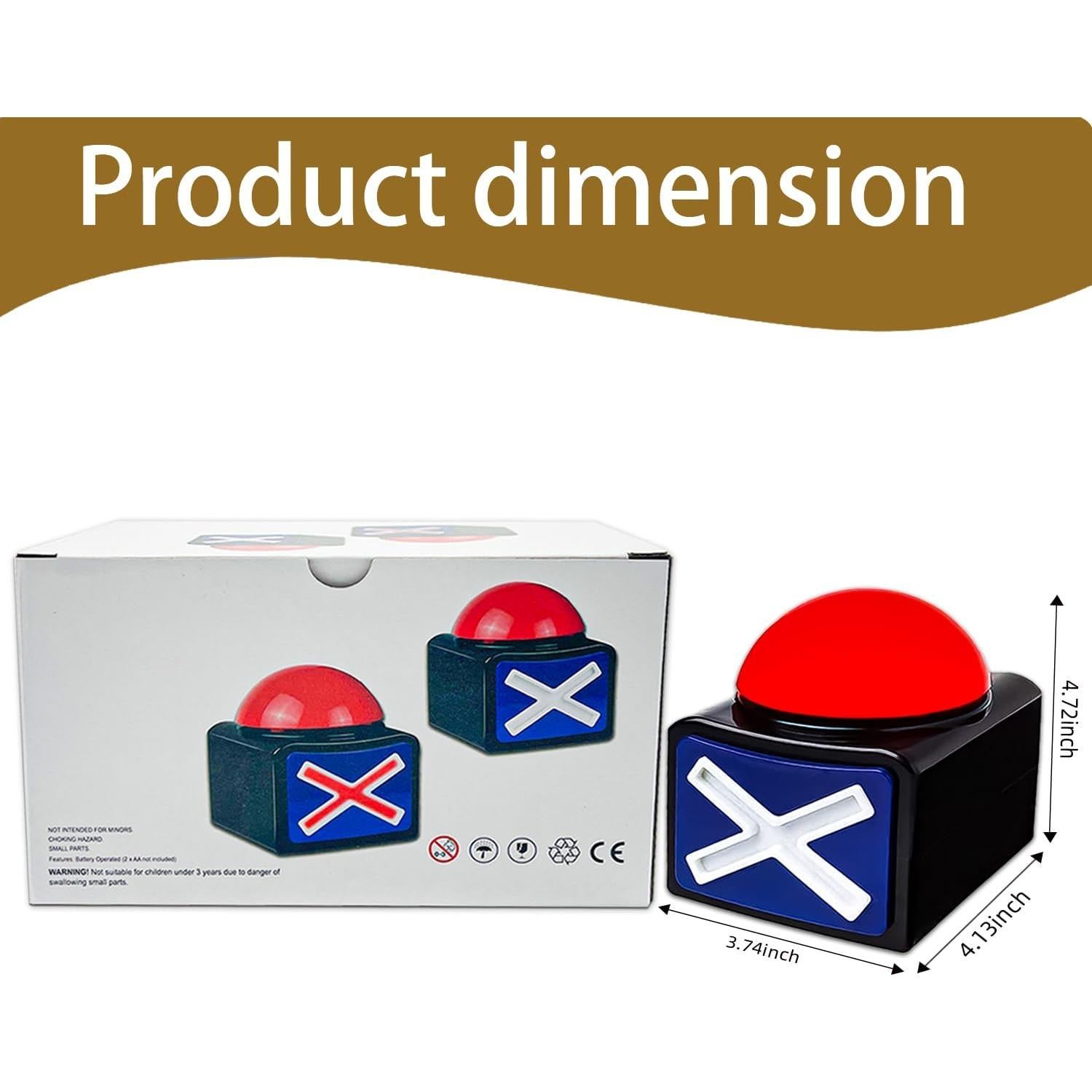 Paquete de 4 Timbres de Juego con Luces y Sonido Yeffxior