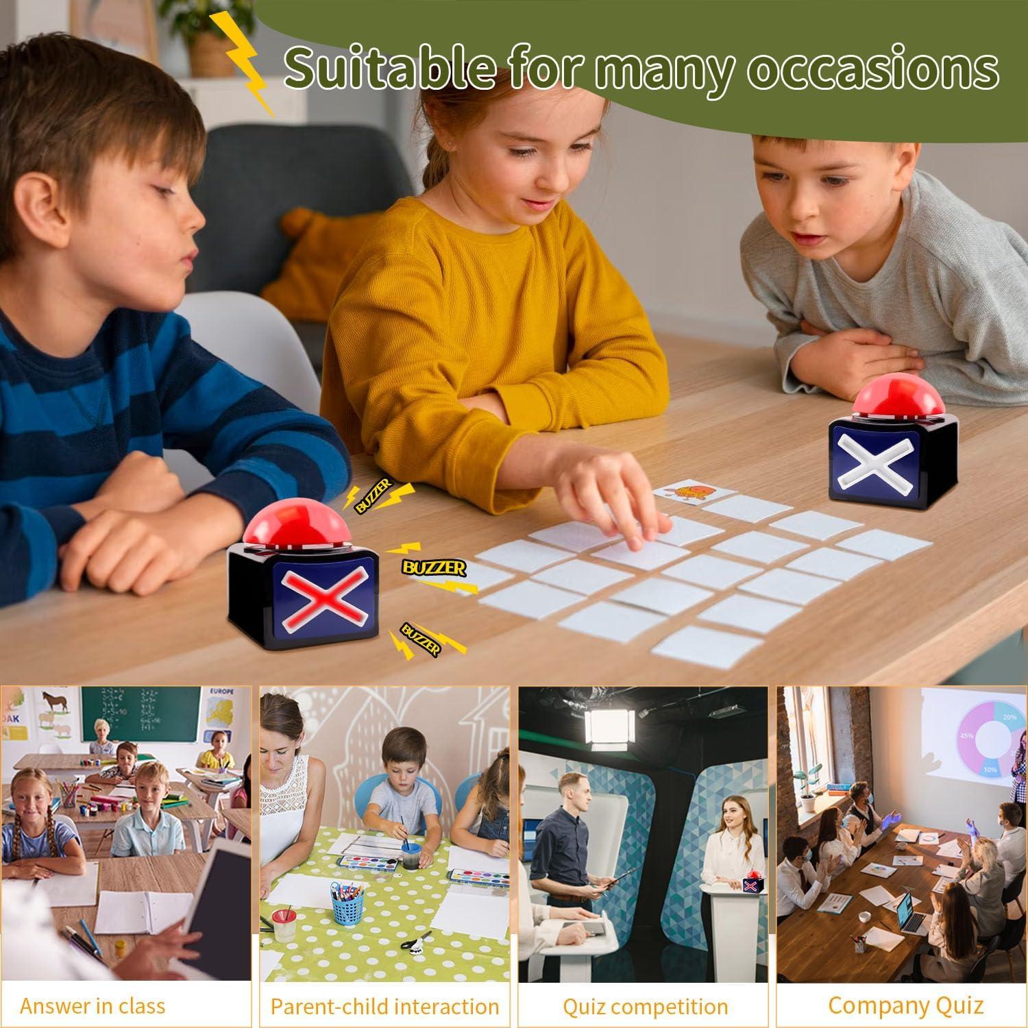 Paquete de 4 Timbres de Juego con Luces y Sonido Yeffxior