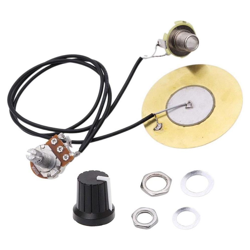 Kit Pickup Piezo Onown 50mm con Amplificador y Jack 6.35mm
