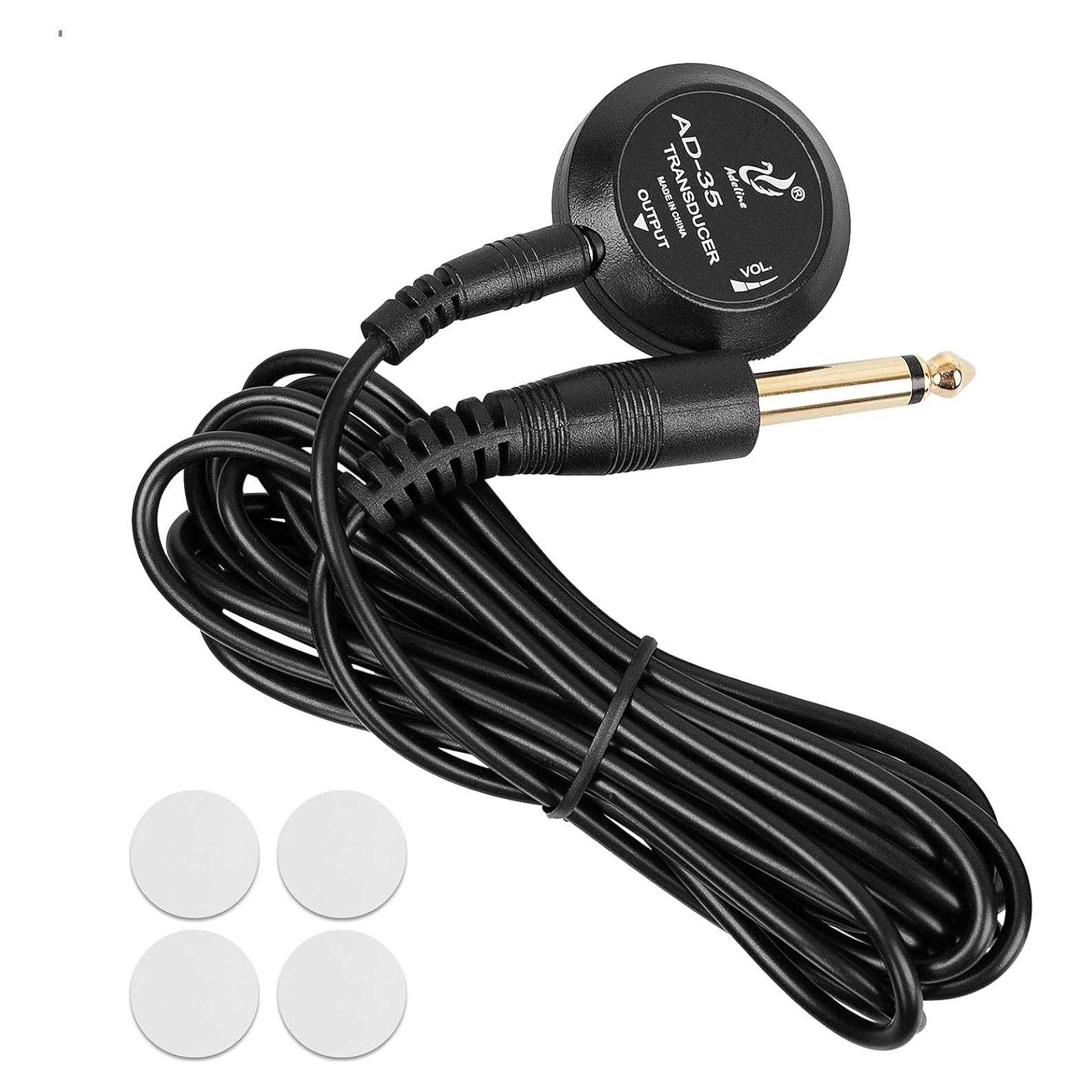 Pastilla Piezoeléctrica para Guitarra y Cuerdas - Mini con Volumen