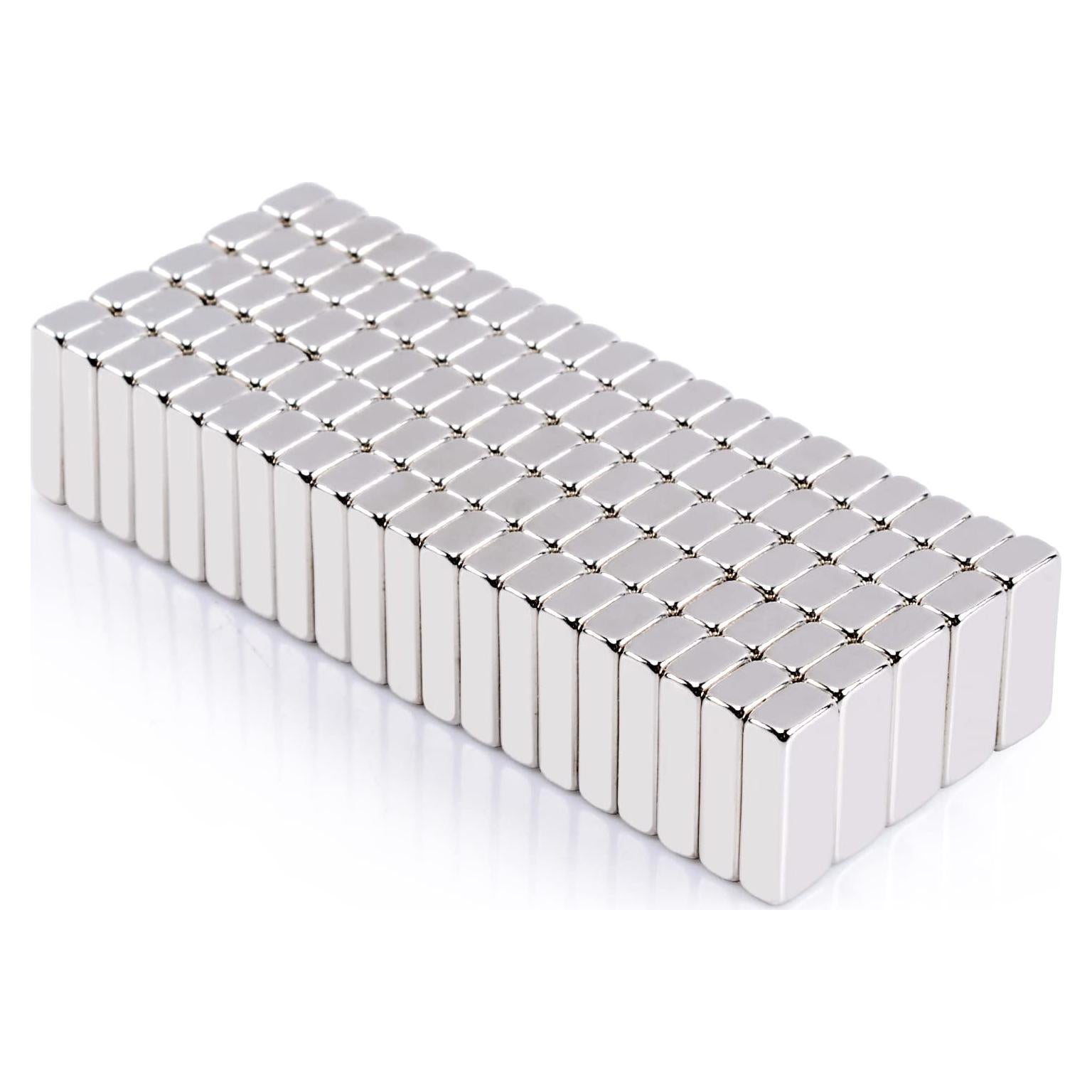Imanes de Neodimio Rectangulares MIN CI 100 Pcs 10x4x2mm