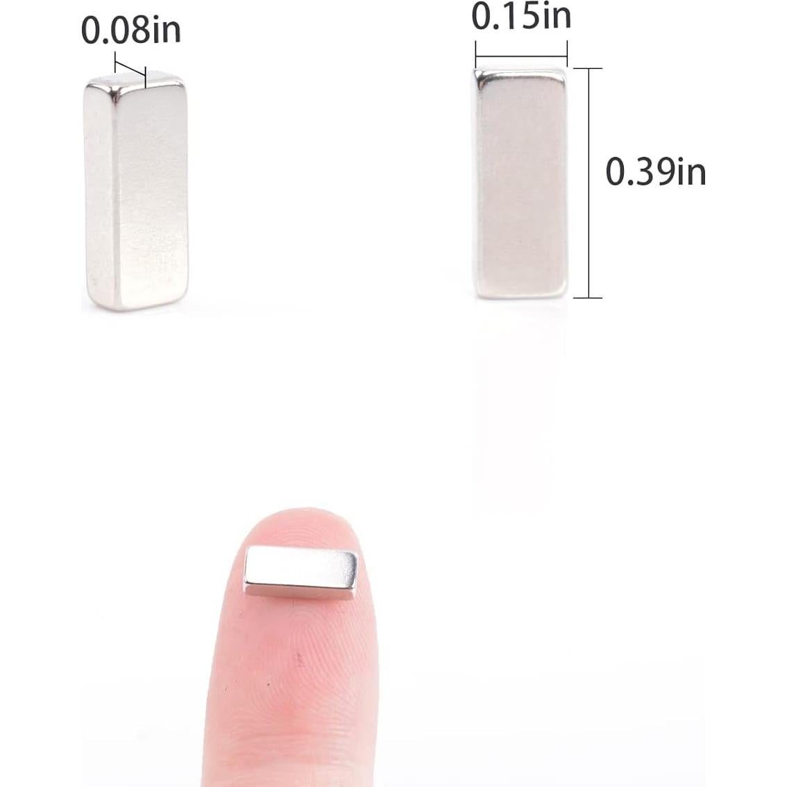 Imanes de Neodimio Rectangulares MIN CI 100 Pcs 10x4x2mm