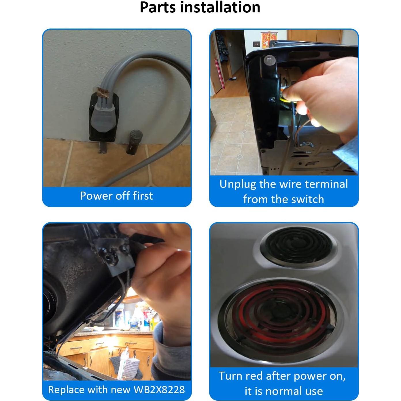 2Pack Receptáculo de Elemento WB2X8228 GE Estufas Eléctricas