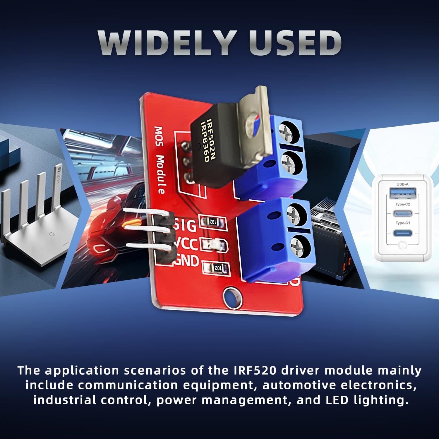 Módulo Controlador MOSFET IRF520 20 Piezas 33x24mm 5A