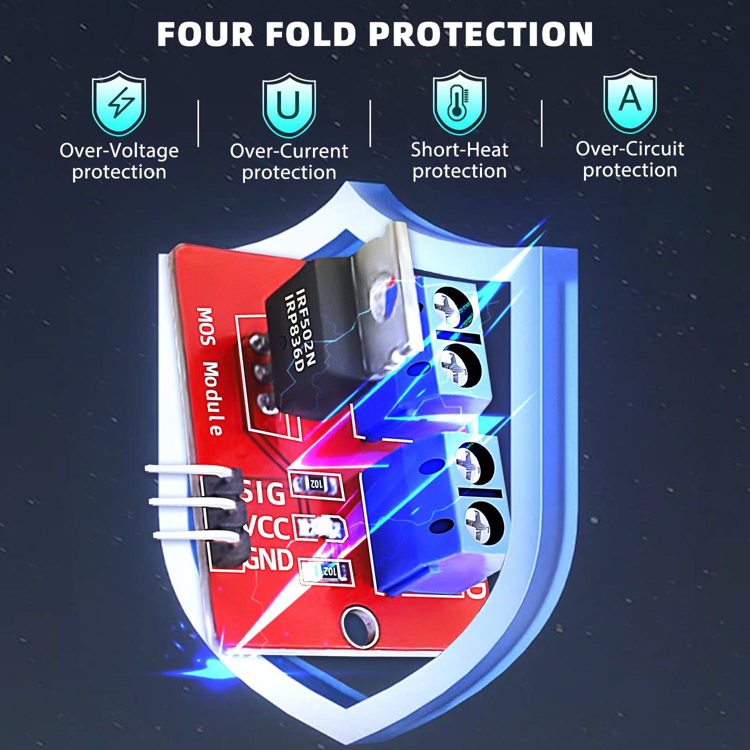 Módulo Controlador MOSFET IRF520 20 Piezas 33x24mm 5A