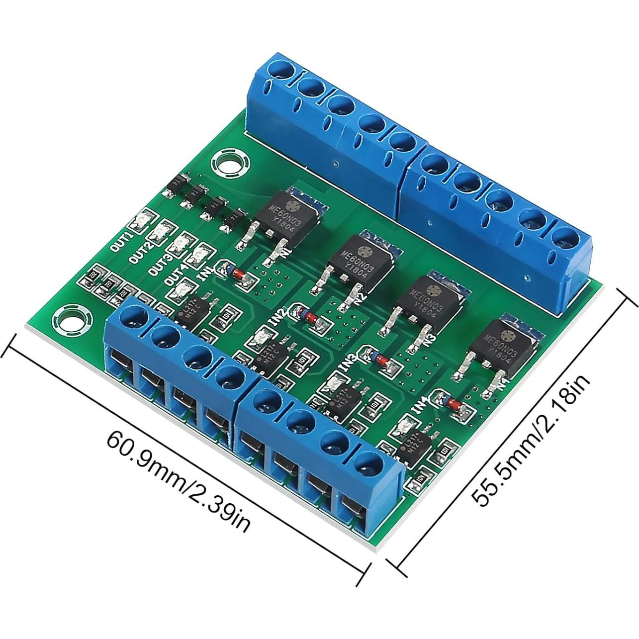 Módulo Controlador MOSFET 4 Canales Coliao 10A PWM 3-27V