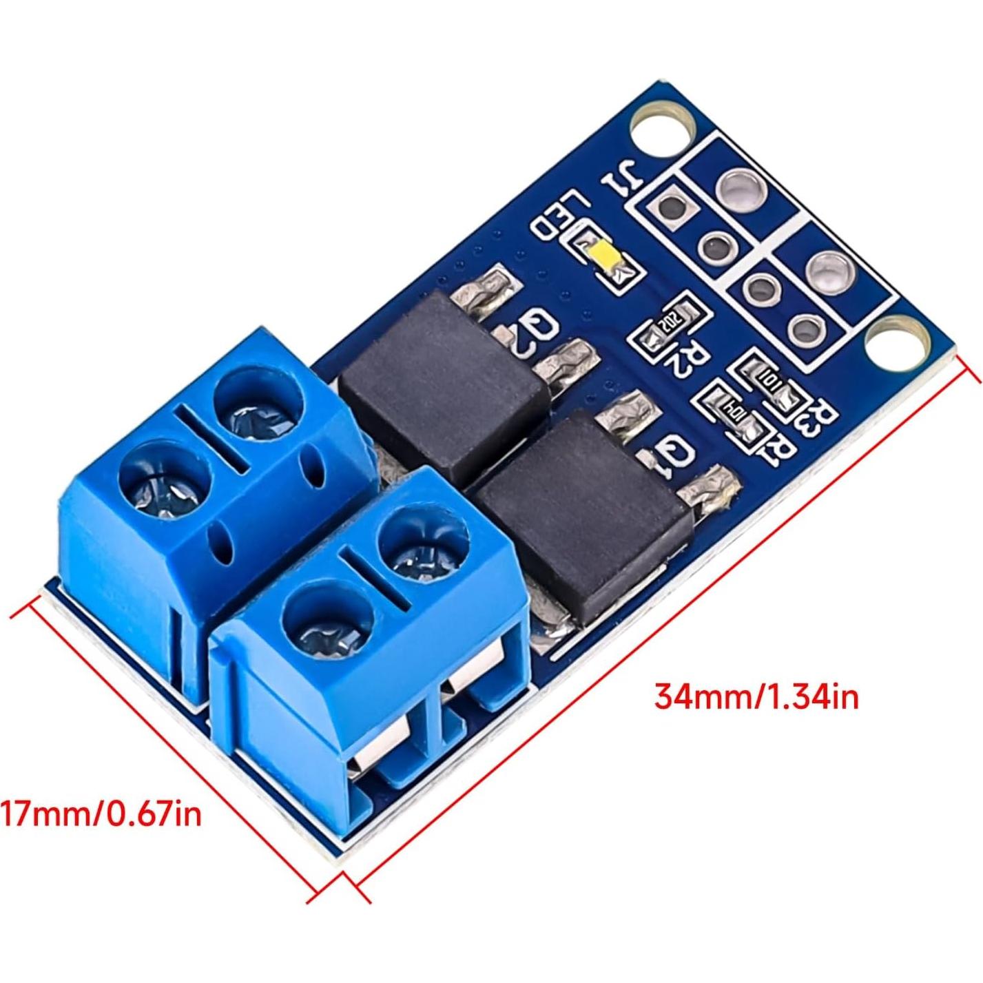 Módulo Controlador MOSFET Ransanx 5PCS 15A 400W PWM 5-36V